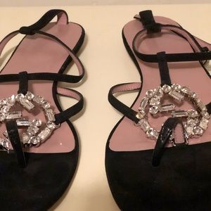 Gucci GG crystal sandals
